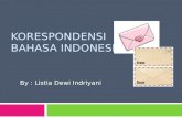 Korespondensi Bahasa  Indonesia
