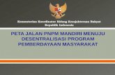 PETA  JALAN PNPM MANDIRI MENUJU DESENTRALISASI PROGRAM PEMBERDAYAAN MASYARAKAT