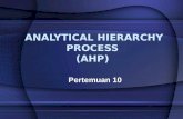 ANALYTICAL HIERARCHY PROCESS  (AHP)