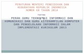 PERATURAN  MENTERI PENDIDIKAN  DAN KEBUDAYAA N  REPUBLIK INDONESIA NOMOR 68  TAHUN 201 4