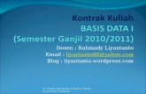 Kontrak Kuliah BASIS DATA I (Semester  Ganjil  2010/2011)