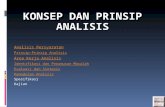 KONSEP  DAN PRINSIP ANALISIS Analisis Persyaratan Prinsip-Prinsip Analisis Area  Kerja Analisis