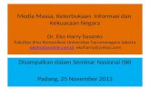 Disampaikan dalam Seminar Nasional ISKI Padang, 25 November 2013