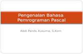 Pengenalan Bahasa  Pemrograman Pascal