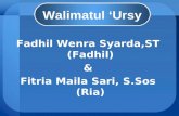 Fadhil Wenra Syarda,ST (Fadhil) & Fitria Maila Sari, S.Sos (Ria)