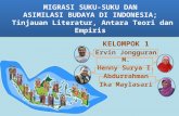 MIGRASI SUKU-SUKU DAN ASIMILASI BUDAYA DI INDONESIA;  Tinjauan Literatur, Antara Teori dan Empiris