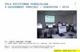 POLA KESISTEMAN PENGELOLAAN  E-GOVERNMENT  PROVINSI  / KABUPATEN / KOTA