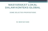 MASYARAKAT LOKAL DALAM KONTEKS  GLOBAL SOME SELECTED PROPOSITIONS M. MAS’UD SAID