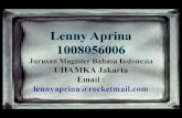 Lenny Aprina 1008056006 Jurusan Magister  Bahasa Indonesia U HAMKA  Jakarta Email :