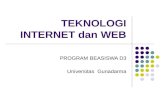 TEKNOLOGI INTERNET  dan  WEB