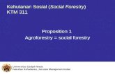 Kehutanan Sosial ( Social Forestry ) KTM 311