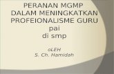 PERANAN MGMP  DALAM MENINGKATKAN PROFEIONALISME GURU pai di smp oLEH S. Ch. Hamidah