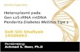 Seminar  Tugas Akhir Heteroplasmi pada Gen 12S  rRNA mtDNA Penderita Diabetes Mellitus  Tipe  2