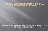 PENDAYAGUNAAN JABATAN FUNGSIONAL DALAM OPERASIONAL BKIPM