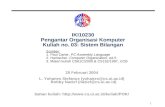 IKI10230 Pengantar Organisasi Komputer Kuliah no. 03: Sistem Bilangan