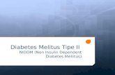 Diabetes  Melitus Tipe  II  NIDDM  ( Non Insulin Dependent  Diabetes  Mellitus )