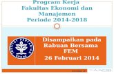 Program  Kerja Fakultas Ekonomi dan Manajemen Periode 2014-2018