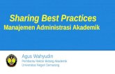 Sharing Best Practices Manajemen Administrasi Akademik