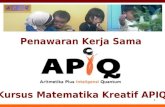 Kursus Matematika Kreatif APIQ