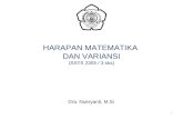 HARAPAN MATEMATIKA  DAN VARIANSI (SSTS 2305 / 3 sks )