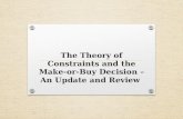 The  Theory of Constraints and the Make-or-Buy Decision – An Update and Review