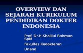 OVERVIEW DAN SEJARAH  KURIKULUM PENDIDIKAN DOKTER  INDONESIA
