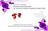 RESUME JURNAL DESIGN OPTIMIZATION  OF AN IN-CYLINDER ENGINE INTAKE PORT