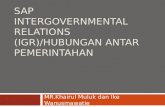 SAP  INTERGOVERNMENTAL RELATIONs (IGR)/HUBUNGAN ANTAR PEMERINTAHAN