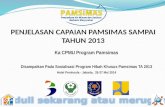 Ka CPMU Program Pamsimas Disampaikan Pada  Sosialisasi  Program  Hibah Khusus Pamsimas  TA  2013