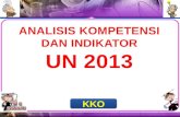 ANALISIS  KOMPETENSI DAN INDIKATOR UN 2013