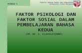 FAKTOR PSIKOLOGI DAN FAKTOR SOSIAL DALAM PEMBELAJARAN BAHASA KEDUA (PM. DR. S. VIJAYALETCHUMY)
