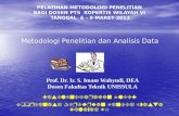 Metodologi Penelitian dan Analisis  Data