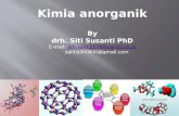 Kimia  anorganik By drh .  Siti Susanti  PhD E-mail:  drh.santi5678@yahoo.co.id