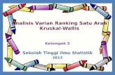 Analisis Varian  Ranking  Satu Arah Kruskal -Wallis
