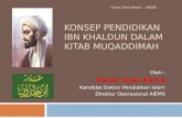 Konsep Pendidikan  Ibn Khaldun dalam Kitab Muqaddimah