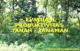 EVALUASI PRODUKTIVITAS  TANAH – TANAMAN Mk. Stela-smno.fpub.jun2013