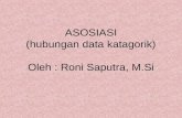 ASOSIASI ( hubungan  data  katagorik ) Oleh : Roni Saputra, M.Si