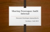 Sharing  Penerapan  Audit Internal