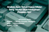 Analisis  Apek  Terkait Kasus Wildan Sang  Hacker  Situs Kenegaraan Presiden SBY