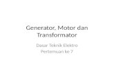 Generator, Motor  dan Transformator