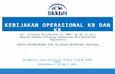 Kebijakan Operasional  KB  dan  KR