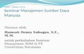 MSDM – Handout   No 12 Seminar  Manajemen Sumber Daya Manusia