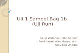 Uji  1  Sampel  Bag 1b  ( Uji  Run)