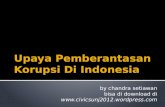 Upaya Pemberantasan Korupsi Di Indonesia