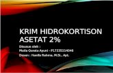Sediaan Krim Hidrokortison Asetat 0,2%