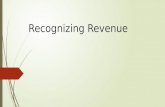 Recognizing Revenue