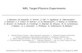 NRL Target Physics Experiments J. Weaver a, M. Karasik a, V. Serlin a, J. Oh b, Y. Aglitskiy c,S. Obenschain a, J. Sethian a, L-Y. Chan a, D. Kehne a,