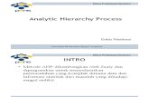 Pertemuan 11 Analytic Hierarchy Process