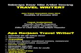Nilai Artikel Travel Writer