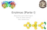 Enzimas (Parte I) Bioquímica para Enfermagem Prof. Dr. Didier Salmon MSc. Daniel Lima.